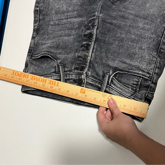 Mother The Pixie Dazzler Skimp Jeans Train Stops Black Gray Wash Size 27 K2 - Picture 9 of 9